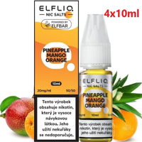 Liquid ELFLIQ Nic SALT Pineapple Mango Orange 4x10ml - 20mg