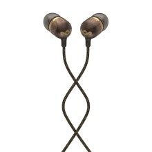 House of Marley Smile Jamaica, sluchátka do uší s ovladačem a mikrofonem, Brass