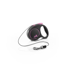 Flexi Vodítko Black Design XS lanko 3m černo-růžové