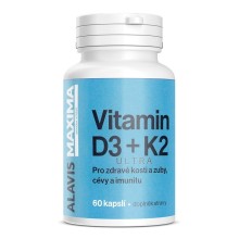 ALAVIS MAXIMA Vitamin D3 K2, 60 kapslí