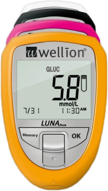 Glukometr Wellion LUNA TRIO set - černý