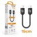 Datový kabel ALIGATOR POWER USB-C/USB-C 15cm, černý