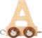 Dřevěný vláček vláčkodráhy abeceda písmeno A